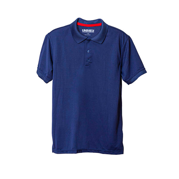 Playera tipo polo color azul